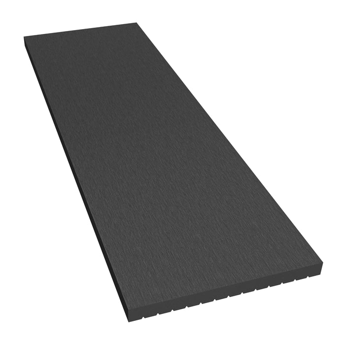 NeoTimber Classic Composite Cladding Fascia Board – Charcoal – Angled Close-Up