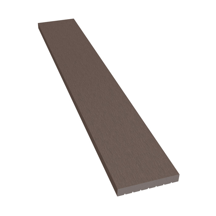 NeoTimber Classic Composite Cladding Skirting Trim – Chocolate – Angled Close Up