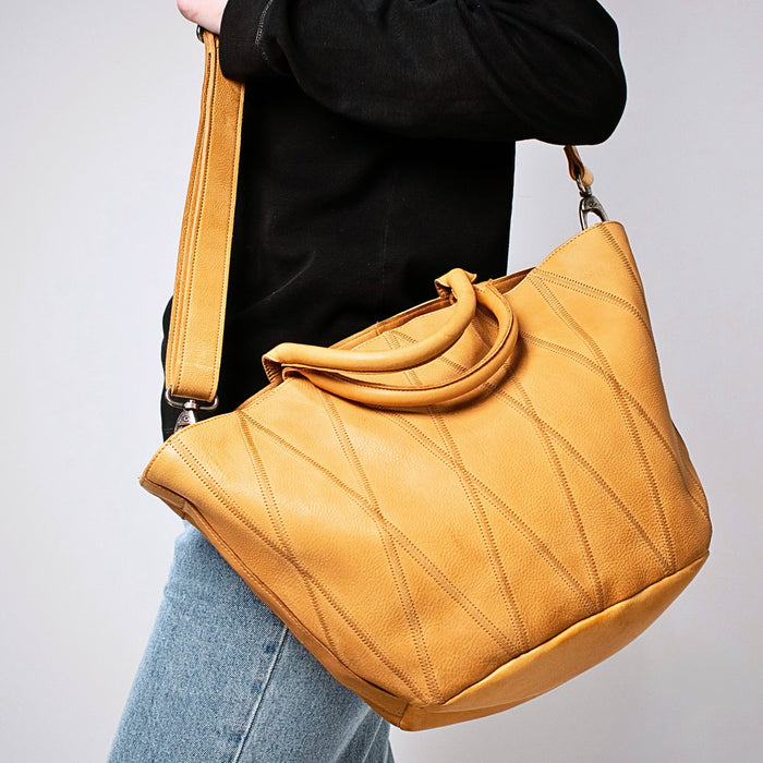 Claudia Diamond Leather Crossbody Bag