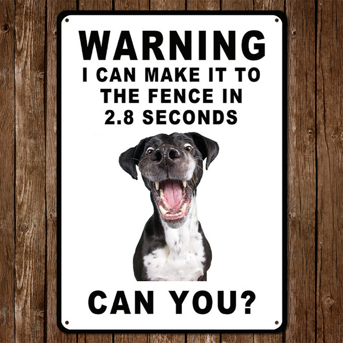 Custom Dog Photo - Warning Personality Customized Metal Sign - Gift For Dog Lover