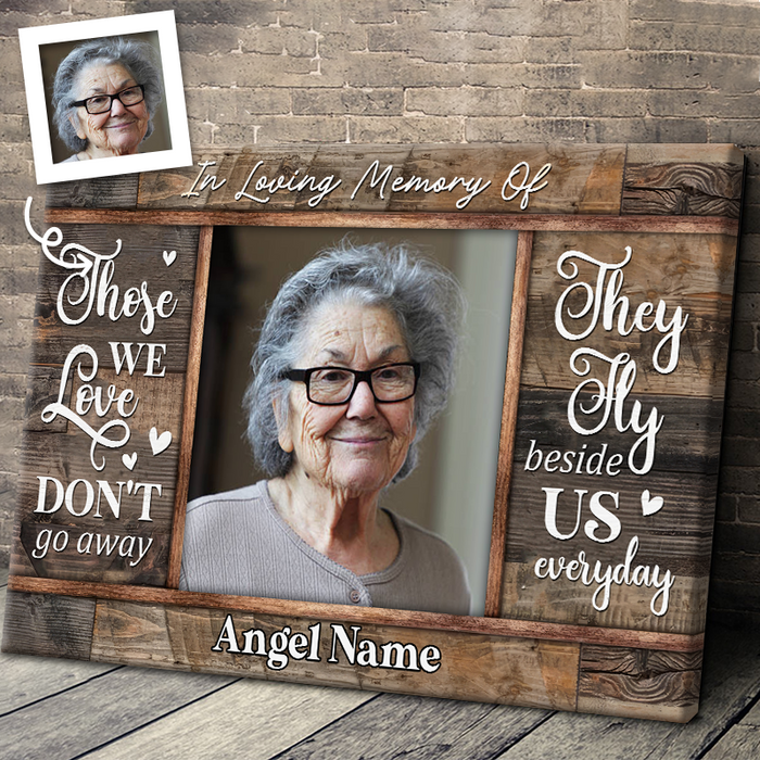 Custom Photo - Don't Go Away - Personality Customized Canvas - Gift For Loss Memorial Gift