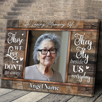 Custom Photo - Don't Go Away - Personality Customized Canvas - Gift For Loss Memorial Gift