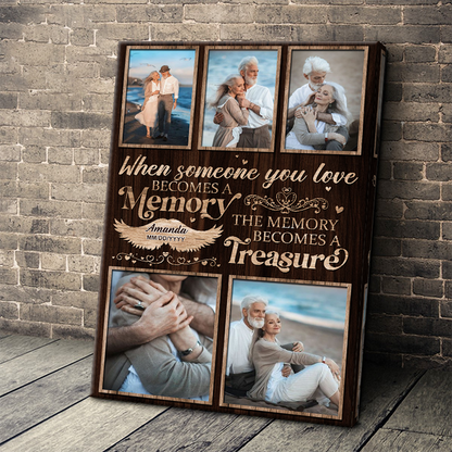 Custom Photo - When Someone You Love - Personality Customized Canvas - Gift For Loss Memorial Gift
