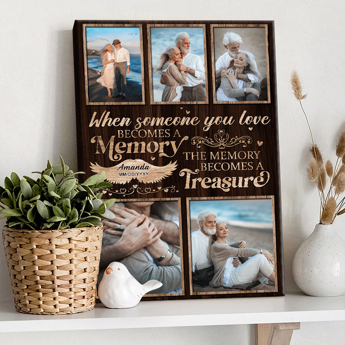 Custom Photo - When Someone You Love - Personality Customized Canvas - Gift For Loss Memorial Gift