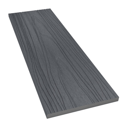 NeoTimber Deluxe  Composite Decking Fascia Board – Grey – Angled Close Up