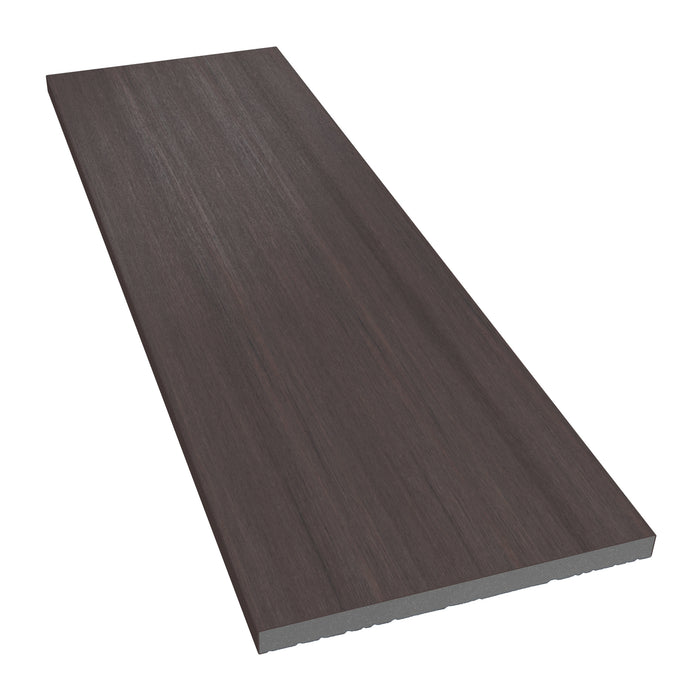 NeoTimber Deluxe Composite Decking Fascia Board – Chocolate – Angled Close Up - Reversed