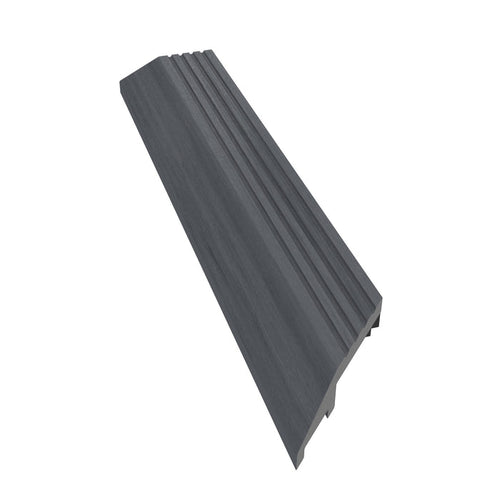 NeoTimber Deluxe Deck Tile Corner Edge Ramps – Grey – Angled Close Up