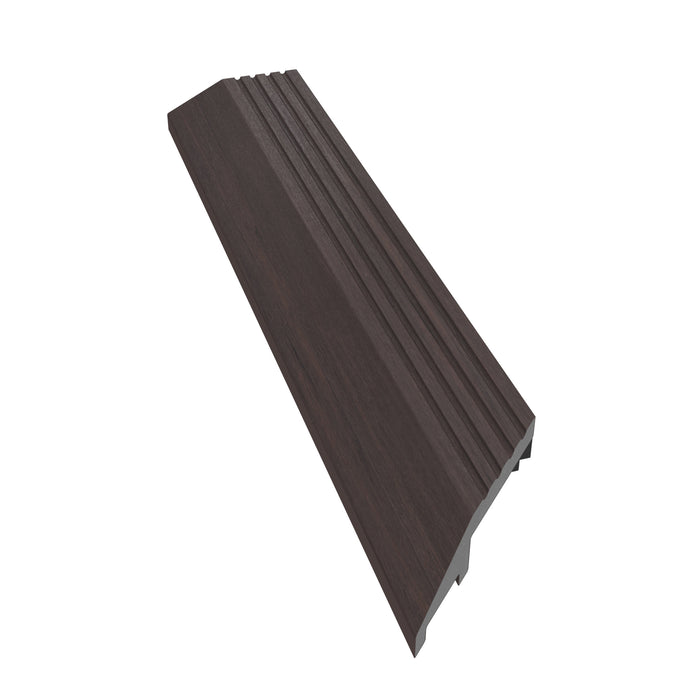 NeoTimber Deluxe Deck Tile Corner Edge Ramps – Chocolate – Angled Close Up