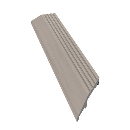 NeoTimber Deluxe Deck Tile Corner Edge Ramps – Ash White – Angled Close Up