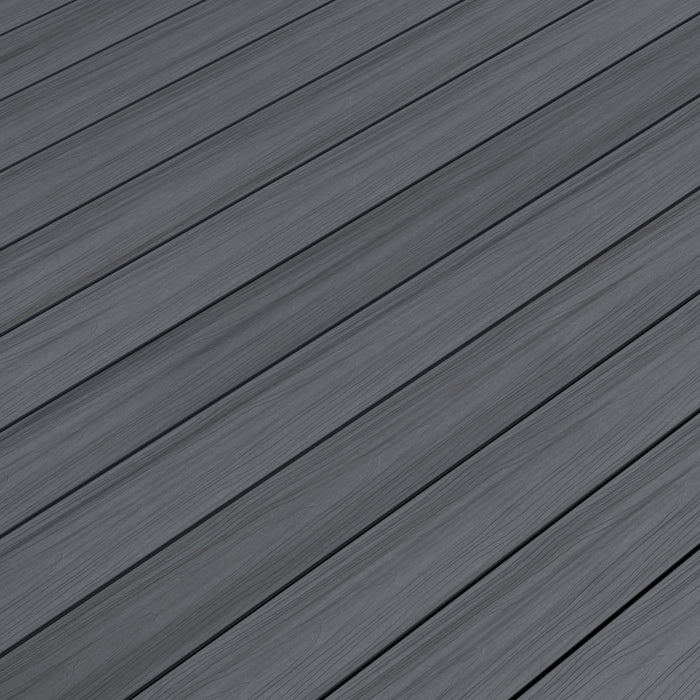 NeoTimber Deluxe Hollow Composite Decking – Grey – Surface Texture Detail