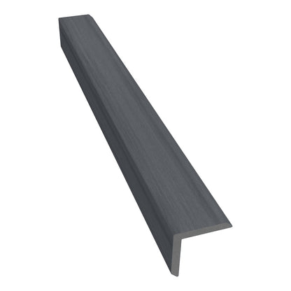 NeoTimber Deluxe & Slatted Composite Cladding Corner Trim – Grey – Angled Close Up