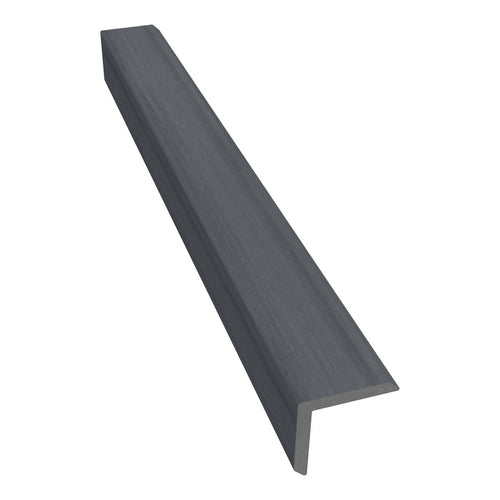 NeoTimber Deluxe & Slatted Composite Cladding Corner Trim – Grey – Angled Close Up