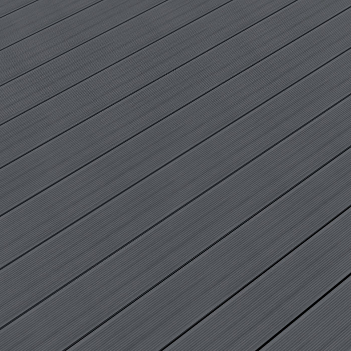 NeoTimber Deluxe Solid Composite Decking – Grey – Surface Texture Detail - Grooved