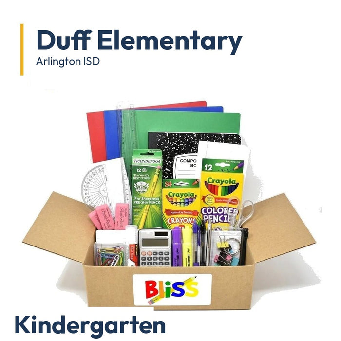 Duff Elementary Kindergarten School Supply Kit