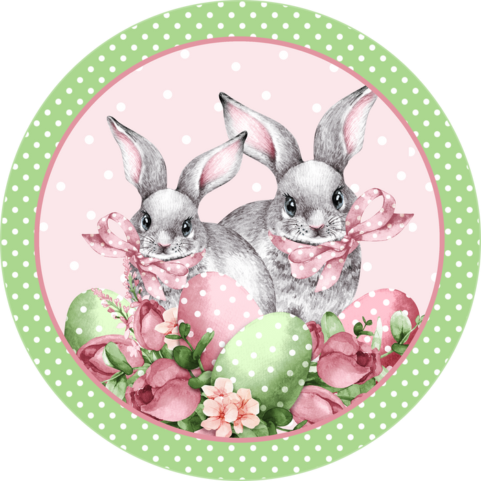Easter Bunnies, Easter Eggs, Wreath Center, Wreath Attachment