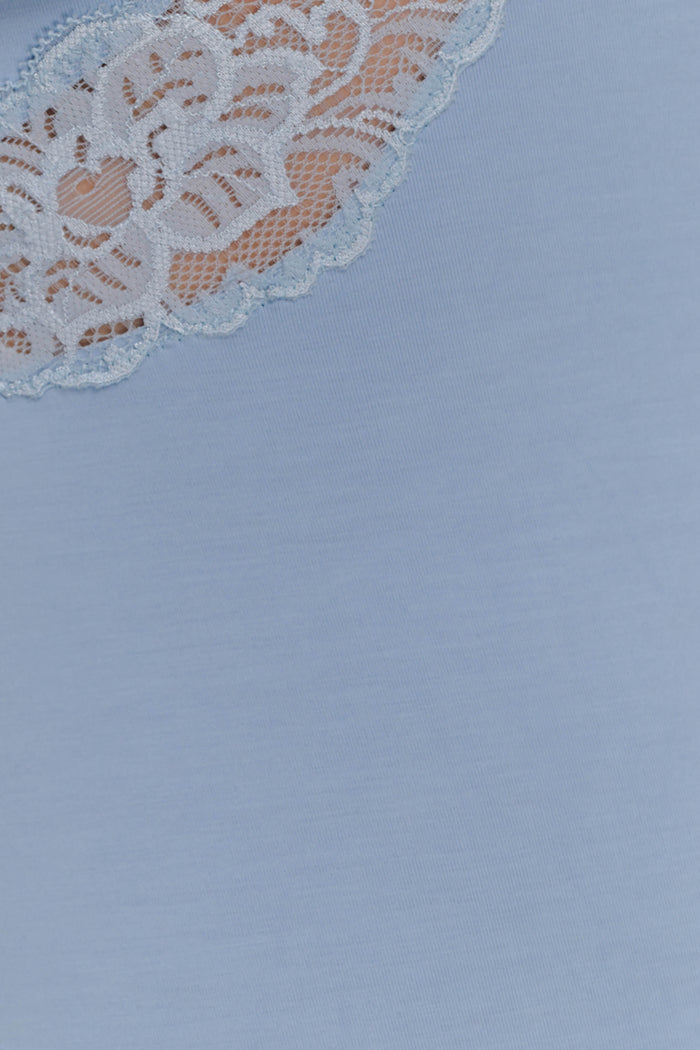 Electra Slinky Lace Mini Dress - Pale Blue