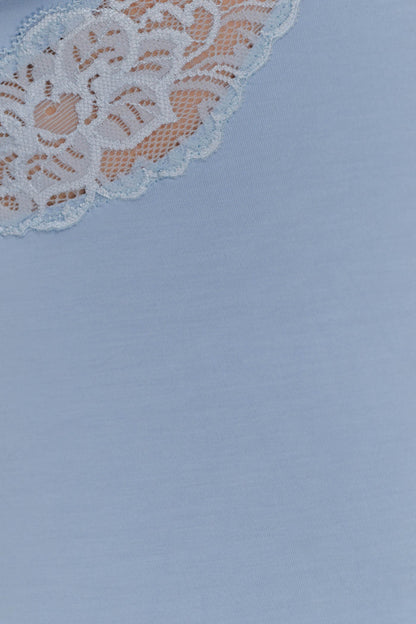 Electra Slinky Lace Mini Dress - Pale Blue