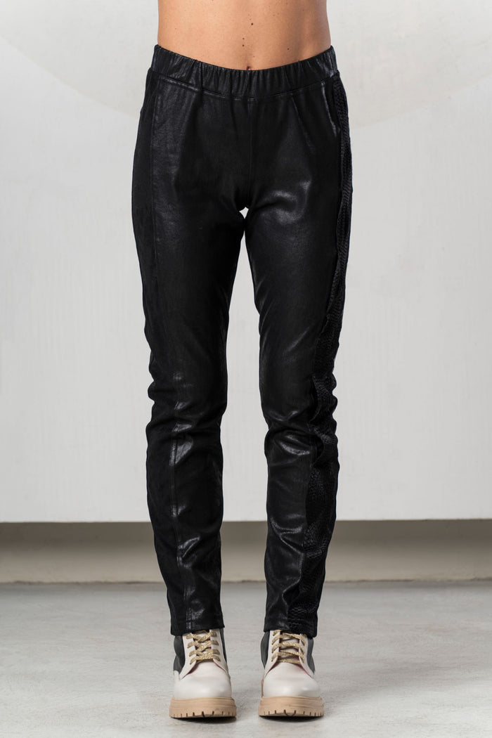 Shop Elisa Cavaletti ELW266054108 Black Trousers at Dotique. Premium women's designer trousers with stretch and distinctive detailing for AW26.