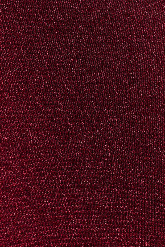Elma Lurex Knit Halter Maxi Dress - Deep Red
