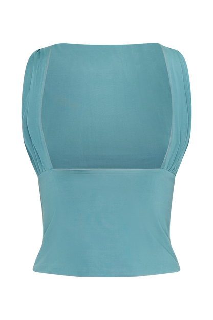 Erina Slinky Open Back Top - Teal