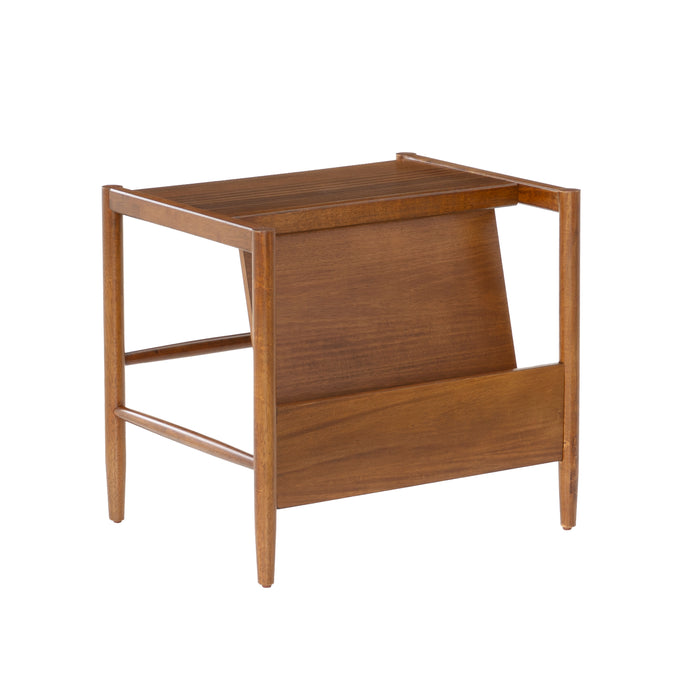 Flay Walnut Magazine Rack