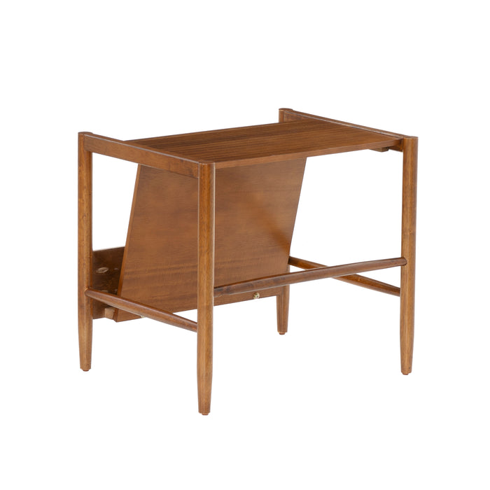 Flay Walnut Magazine Rack