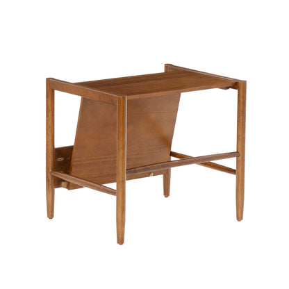 Flay Walnut Magazine Rack