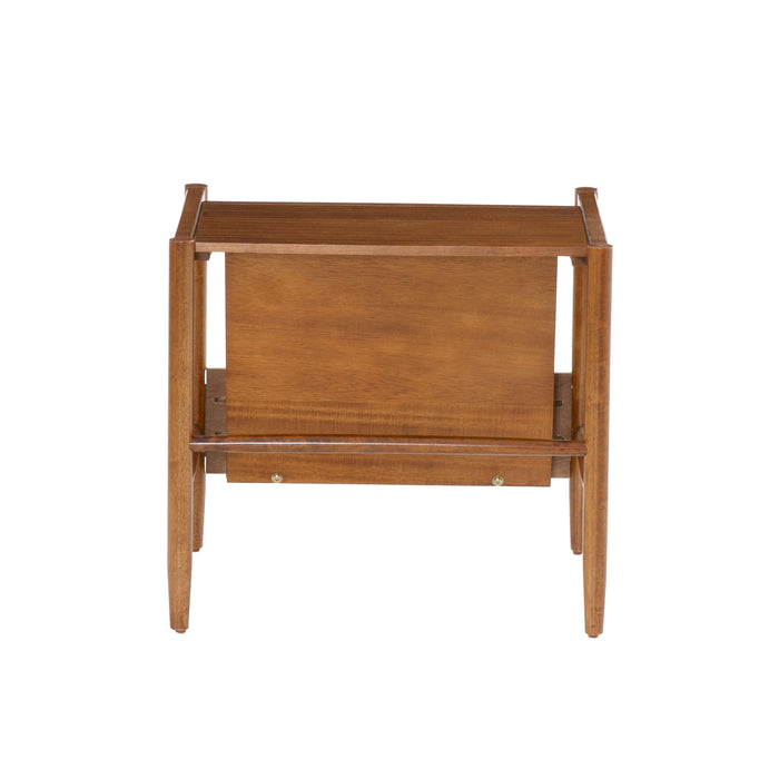 Flay Walnut Magazine Rack