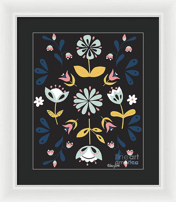 13" x 16" / White / Black