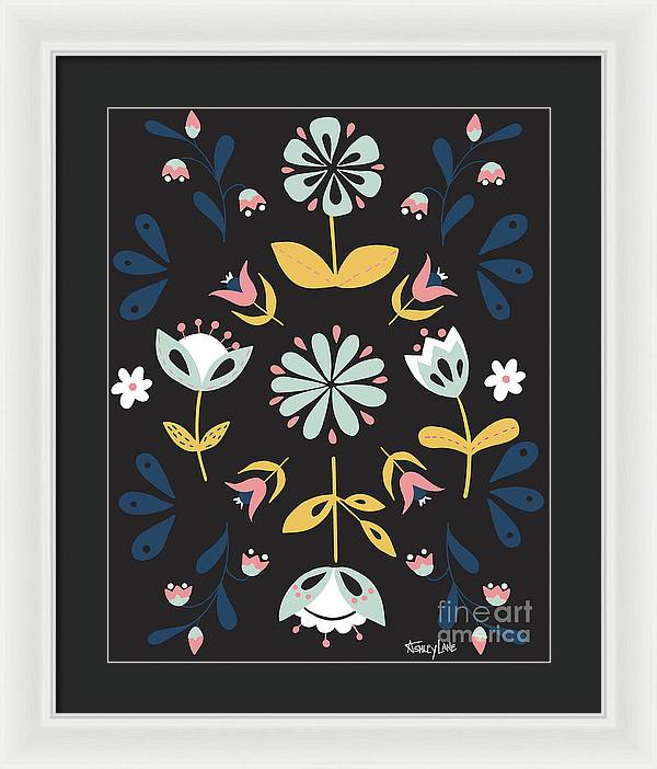 16" x 20" / White / Black