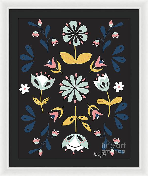 24" x 30" / White / Black