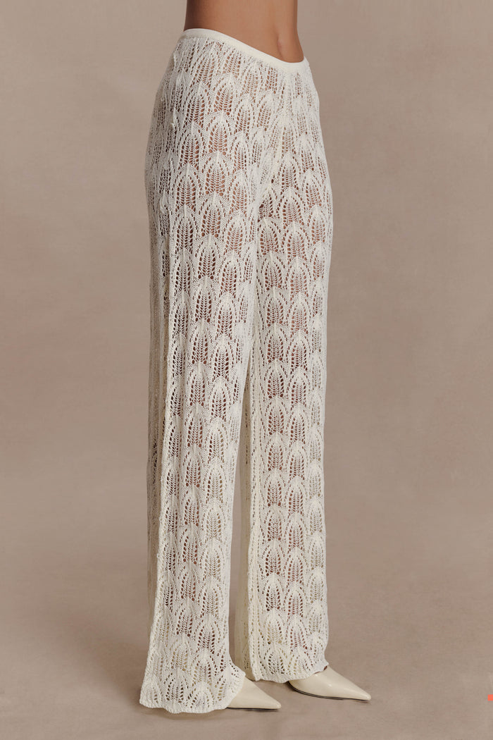 Glinda Crochet Pants - Ivory