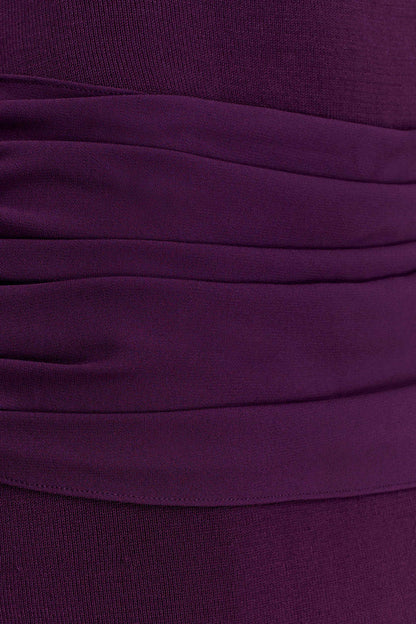 Grayson Knit Chiffon Maxi Dress - Plum