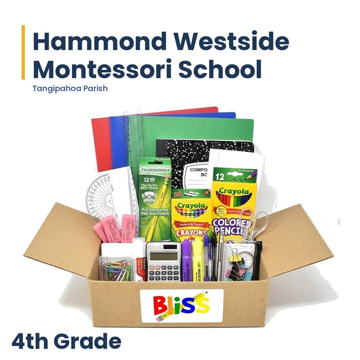 Hammond Westside Montessori School 4th Grade School Supply Kit