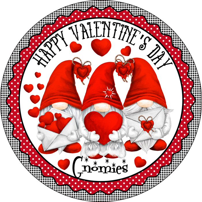 Happy Valentine Day Gnomies,  Valentine Sign,  Gnomes, Wreath Supplies, Wreath Center, Wreath Attachment