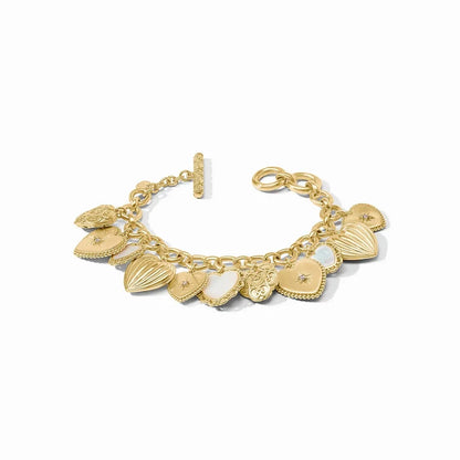 Heart Charm Bracelet Mother of Pearl