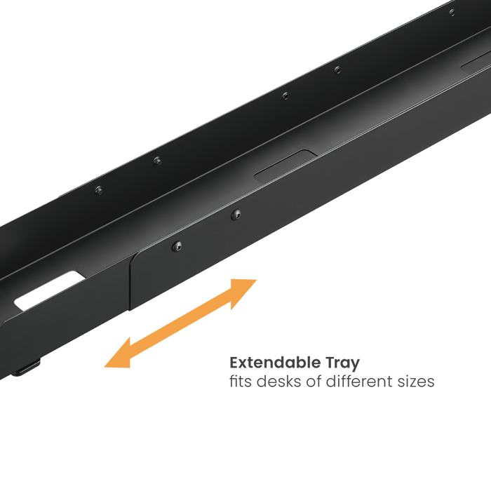 HINOMI FlexRail Under-Desk Adjustable Width Cable Tray Organizer