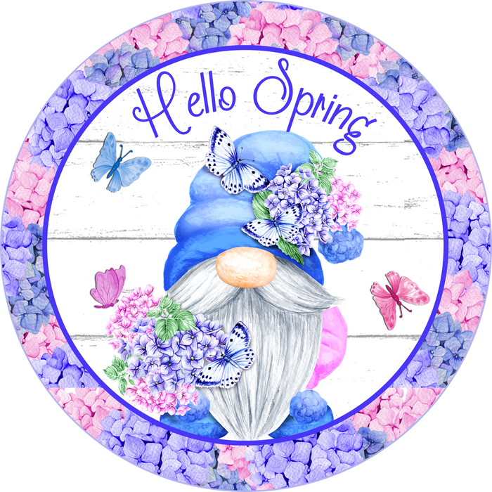 Hydrangea Flower Sign, Wreath Attachment, Wreath Sign