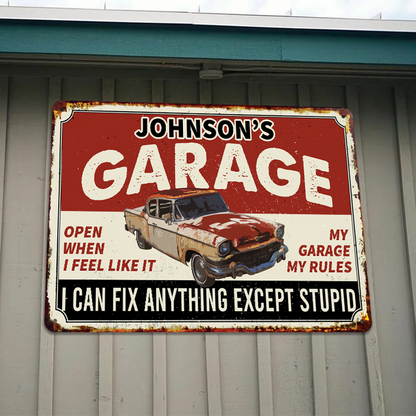 I Can Fix Anything - Garage Sign - Personalized Custom Classic Metal Signs
