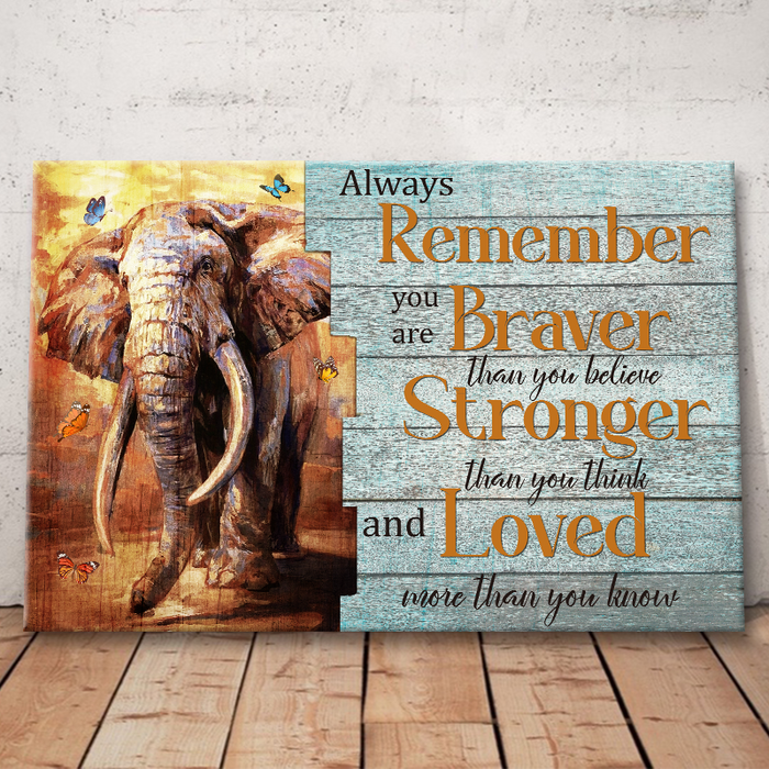 Inspirational Elephant Canvas Wall Art - Perfect for Living Room, Bedroom, and Bathroom Decor