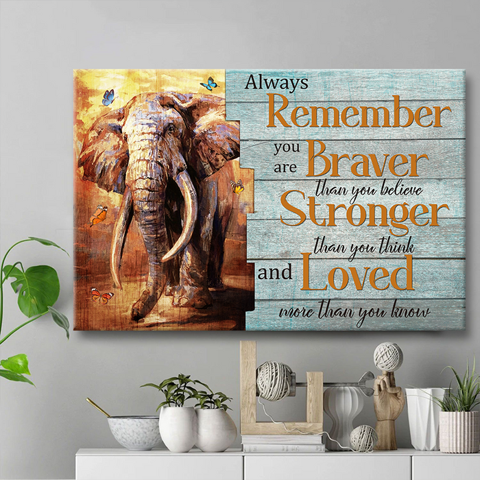 Inspirational Elephant Canvas Wall Art - Perfect for Living Room, Bedroom, and Bathroom Decor