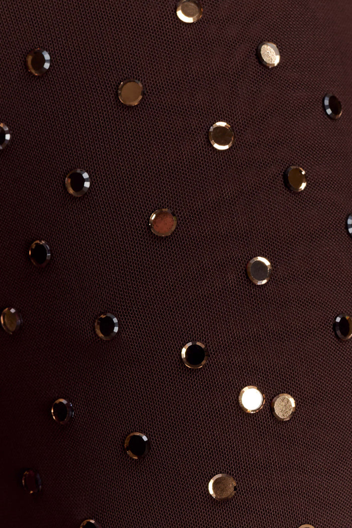 Jackie Diamante Straight Leg Pants - Chocolate