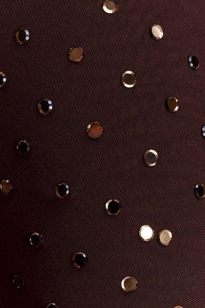 Jackie Diamante Straight Leg Pants - Chocolate
