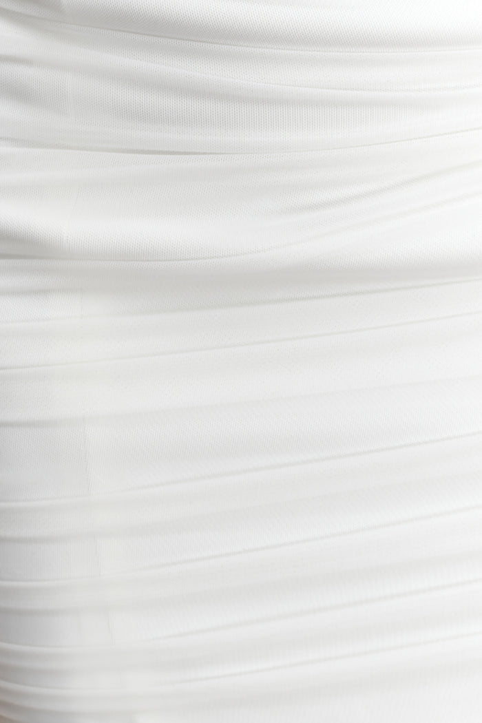 Jianna Strapless Mesh Maxi Dress - Ivory