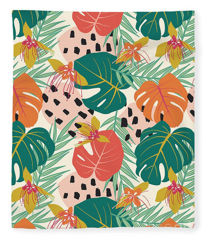 Jungle Floral Pattern  - Blanket