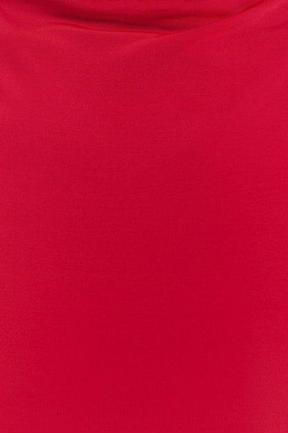 Kiyah Slinky Cut Out Maxi Dress - Red