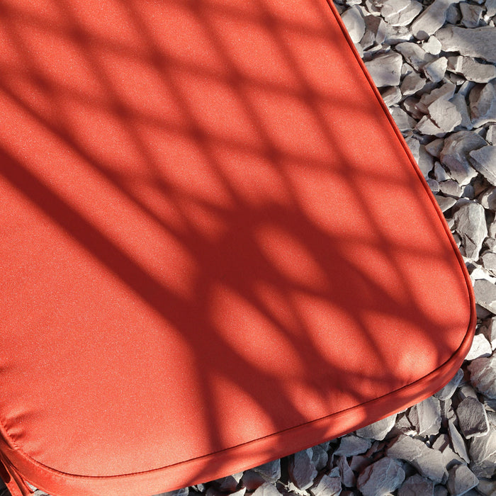 Lattice Bench Cushion - Terracotta