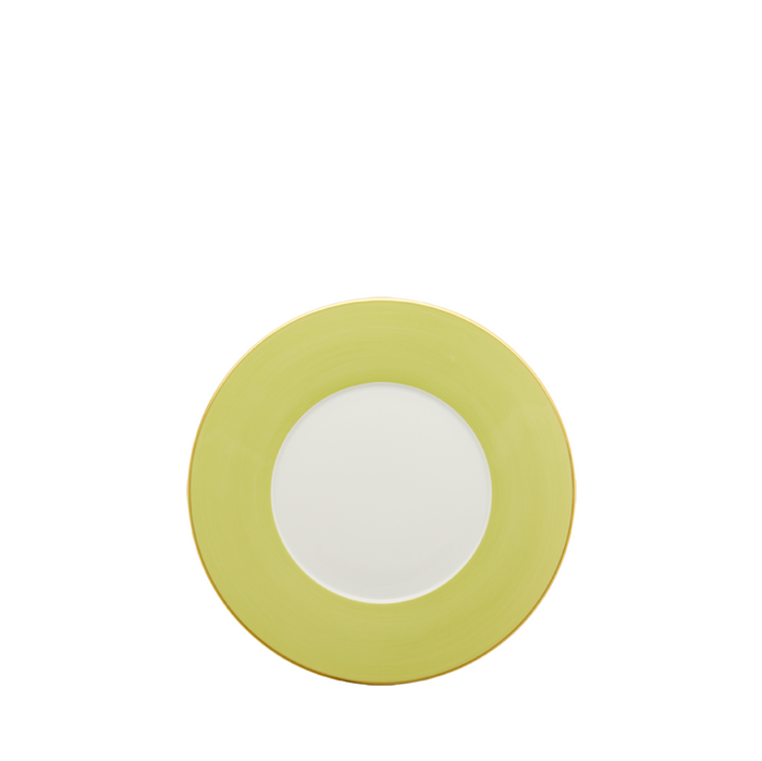 light green dessert plate with white center
