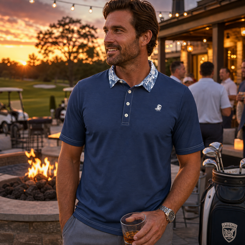 Low Low: Midnight Blues Trim | Polo Shirt (slim fit)