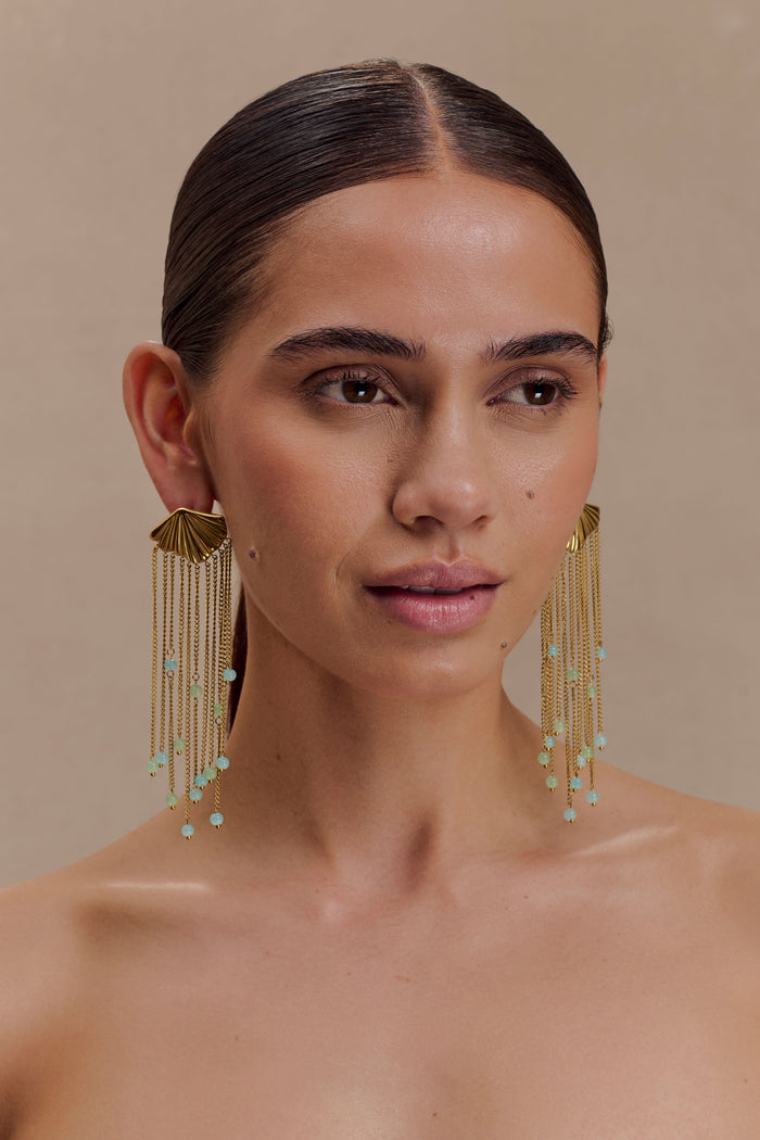 Maia Chandelier Earrings - Gold